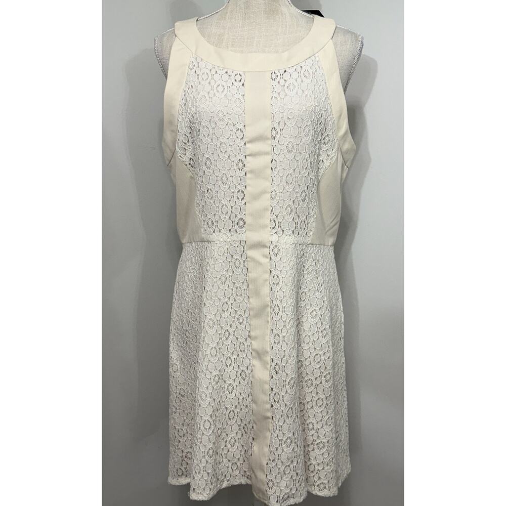 New W118 By WALTER BAKER Jennie Dress Ivory Sleeveless Laced MSRP $228 Large L
